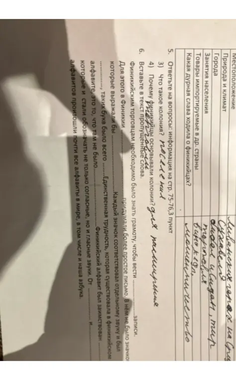 Ответь на вопросы про колонии и вставь в текст пропущенные слова.