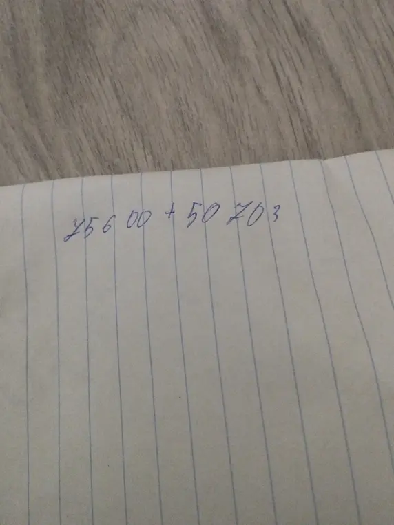 Вычисли 25600 + 50203