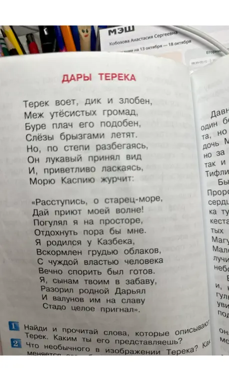 Найди олицетворения в стихотворении.