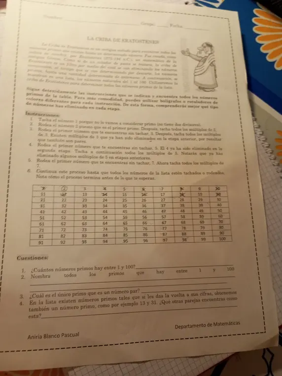 Нарисуй таблицу, в которой все элементы зачёркнуты.