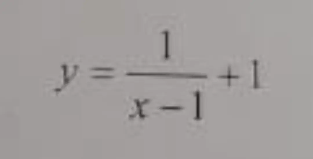 Покажи график функции y = 1/(x-1) + 1