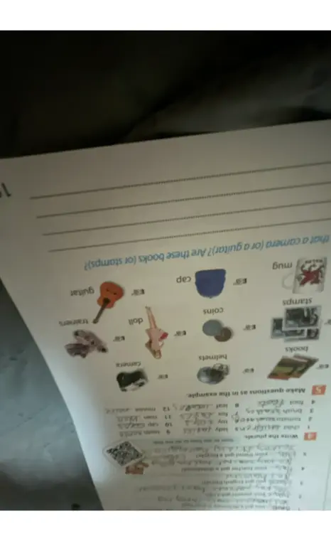 Напиши множественное число и составь вопросы, как в примере.