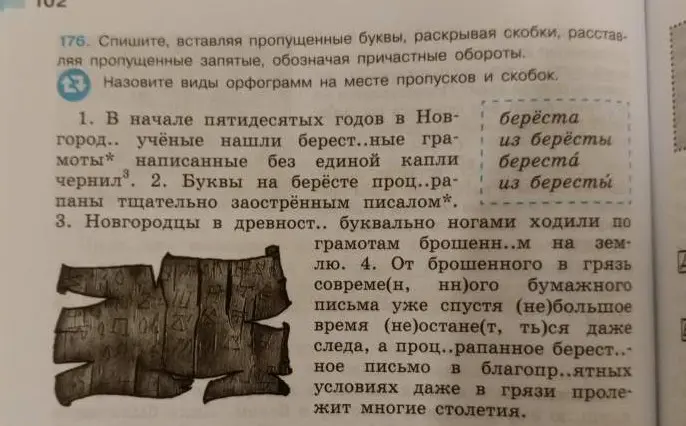 Спиши, вставляя пропущенные буквы, раскрывая скобки, расставляя пропущенные запятые, обозначая причастные обороты.