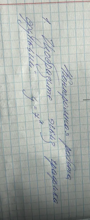 Построй график функции y = x^2