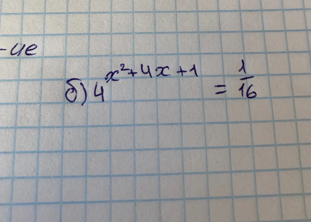 Реши уравнение 4^(x²+4x+1) = 1/16