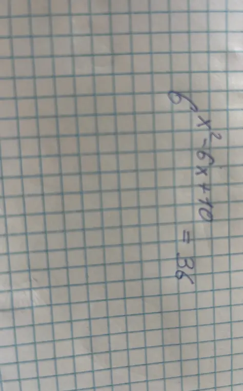 Реши уравнение $6^{x^2-6x+10} = 36$