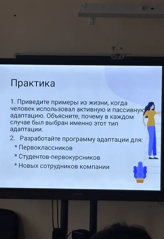 Приведи примеры из жизни, когда человек использовал активную и пассивную адаптацию. Объясни, почему в каждом случае был выбран именно этот тип адаптации.
