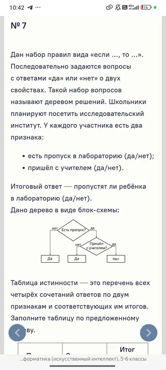 Заполни таблицу по предложенному дереву.