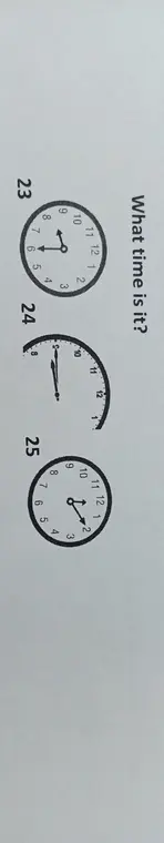 Определи время на часах.