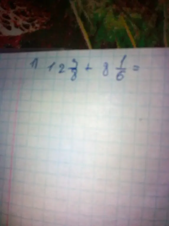 Реши пример $12\frac{2}{3} + 8\frac{1}{6} =$