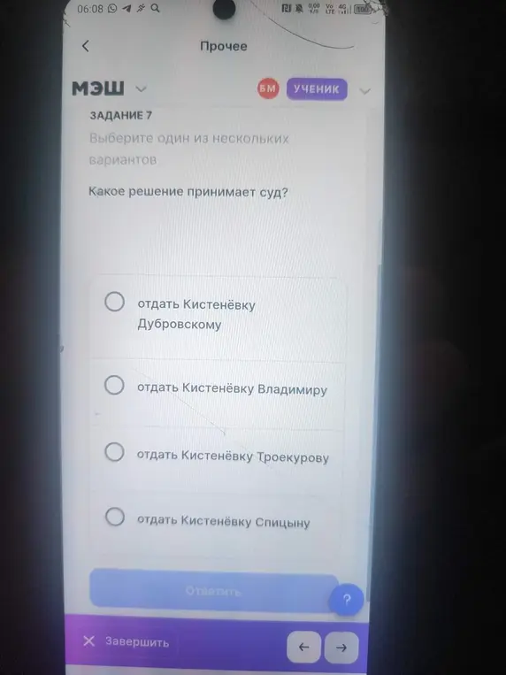 Какое решение принимает суд по роману "Дубровский"?