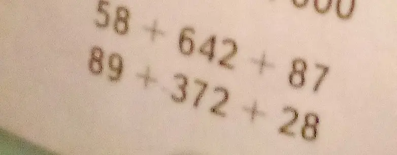Вычисли 58+642+87