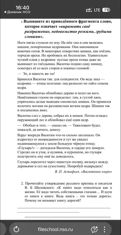 Выпиши из приведённого фрагмента слово, которое означает «выражать своё раздражение, недовольство резкими, грубыми словами».