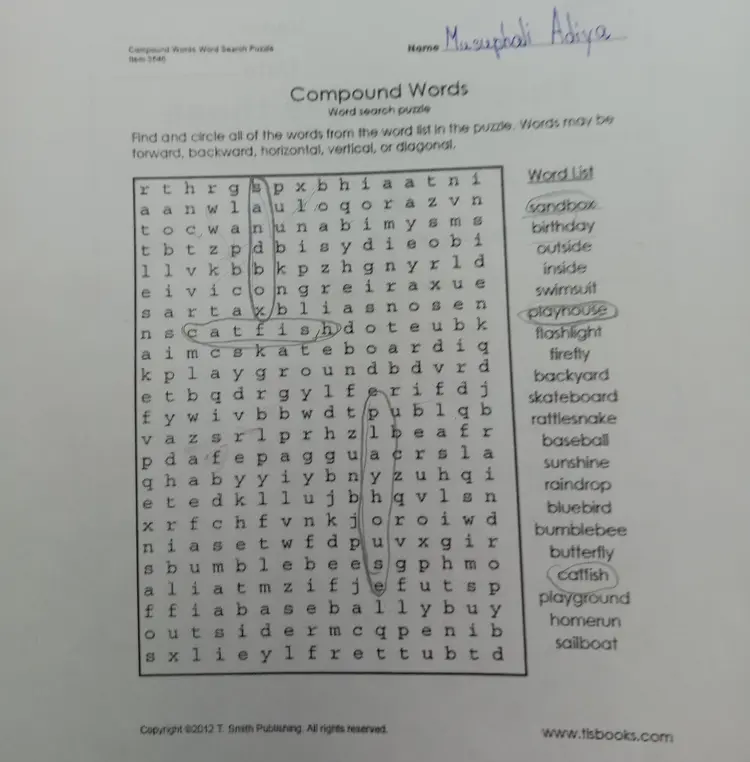 Найди и обведи все слова из списка в головоломке.