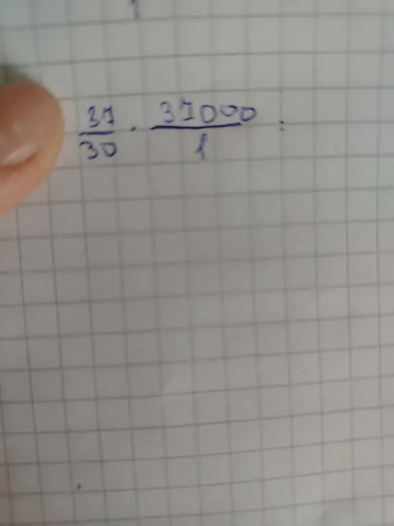 Реши пример \frac{31}{30} \cdot \frac{37000}{1}