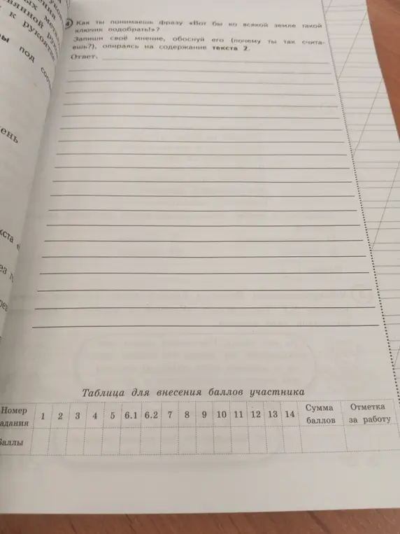 Объясни фразу «Вот бы ко всякой земле такой ключик подобрать!», запиши своё мнение и обоснуй его, опираясь на содержание текста 2.