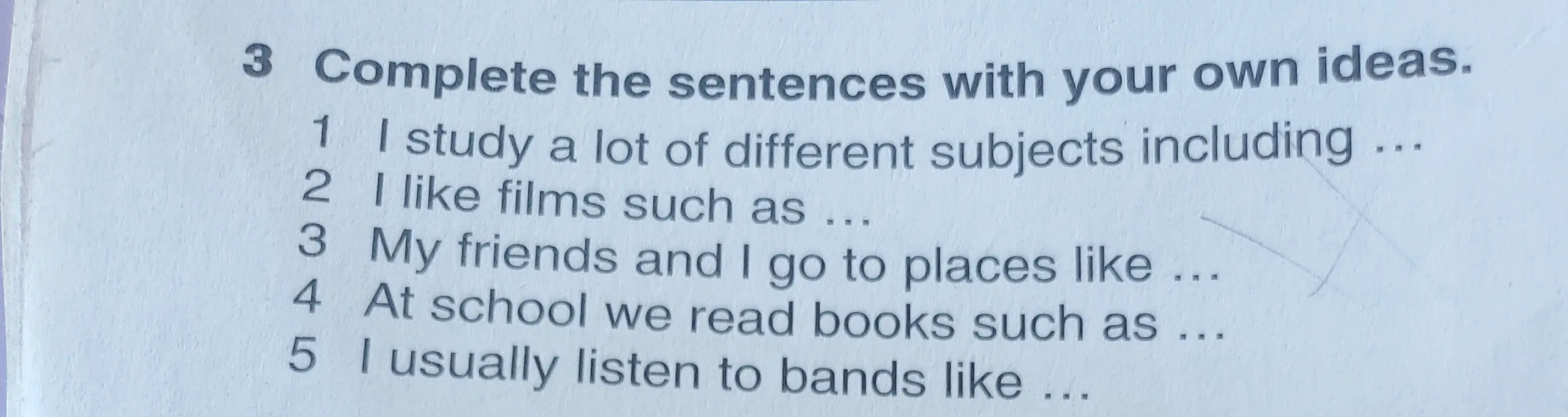 Дополни предложения своими идеями: 1. I study a lot of different subjects including ...