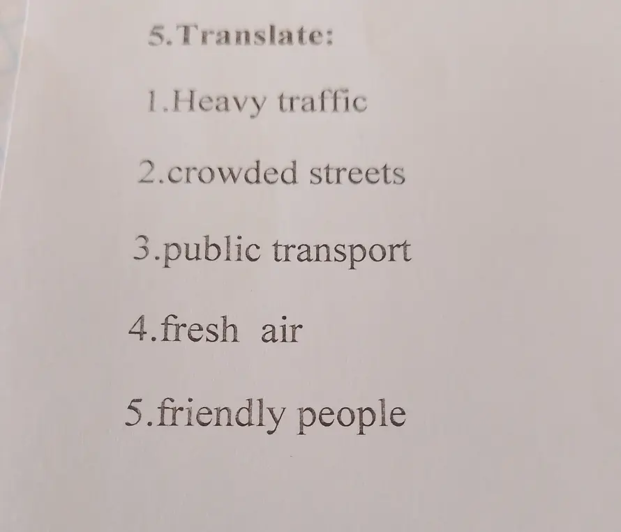 Переведи на русский язык: 1. Heavy traffic