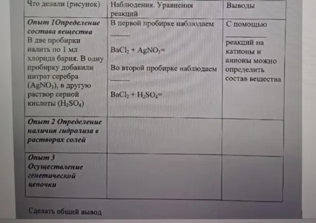 Заполни таблицу по химии по определению состава вещества.