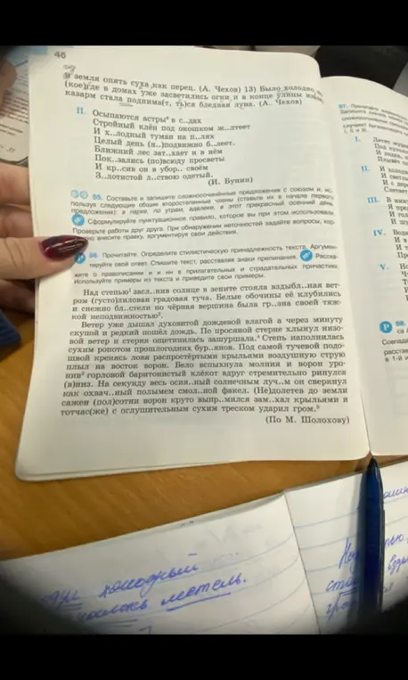 Определи стилистическую принадлежность текста, расставь знаки препинания, объясни правописание и и ы в прилагательных и причастиях, сделай синтаксический разбор предложения.