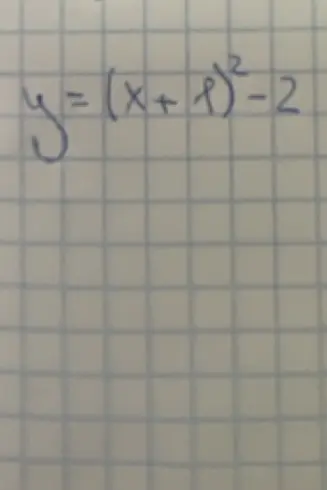 Напиши, как построить график функции y = (x+1)^2 - 2