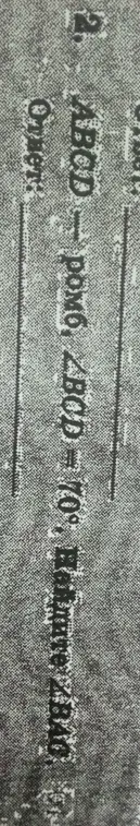 ABCD - ромб, \(\angle BOD\) = 70°. Найди \(\angle BAG\), если \(\angle BCD = 110°\).