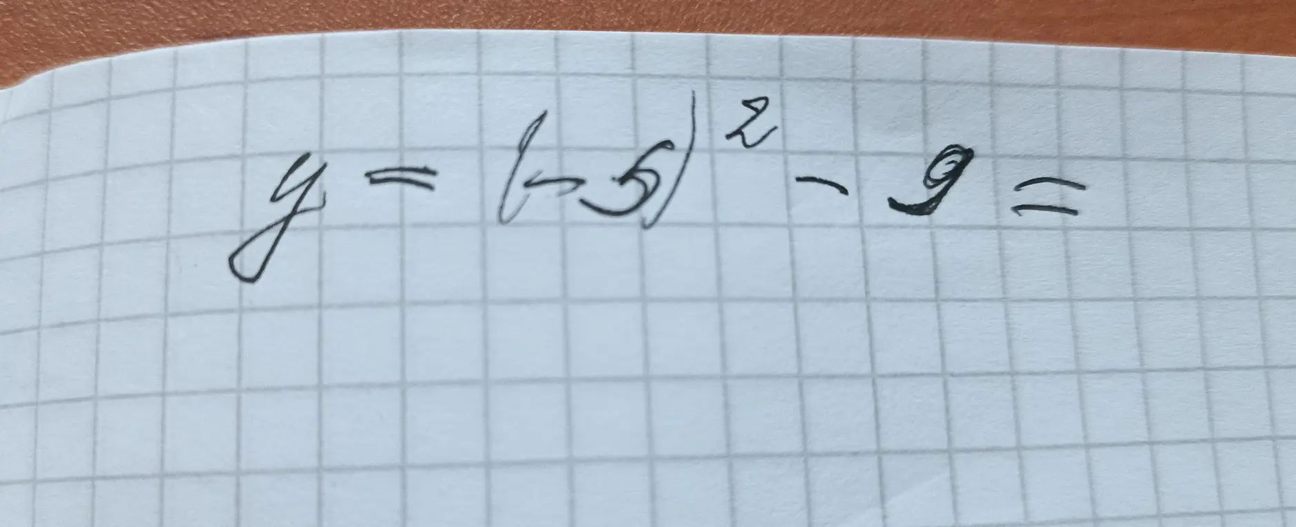 Вычисли значение y в уравнении y=(-5)²-9