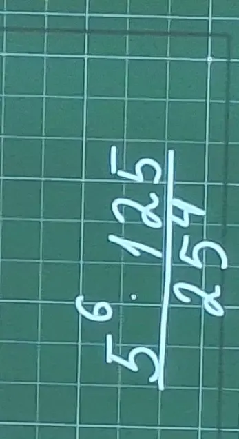 Раздели столбиком 5,125 на 25