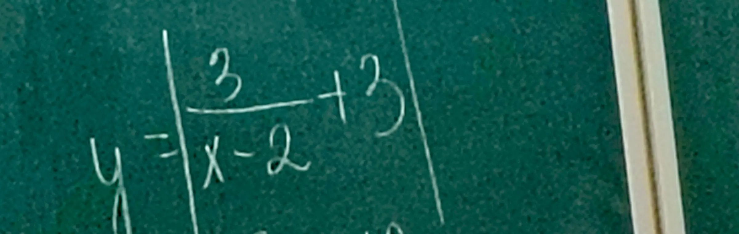 Построй график функции y = 3/(x-2) + 3