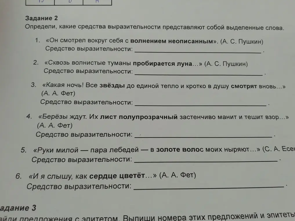 Определи, какие средства выразительности представляют собой выделенные слова.