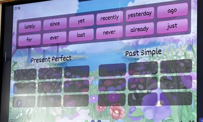 Разложи слова по группам Present Perfect и Past Simple.