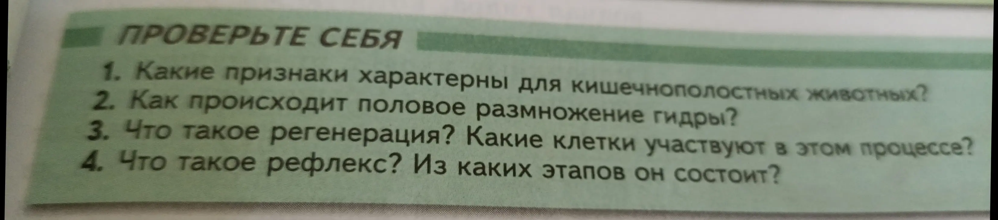 Какие признаки характерны для кишечнополостных животных?
