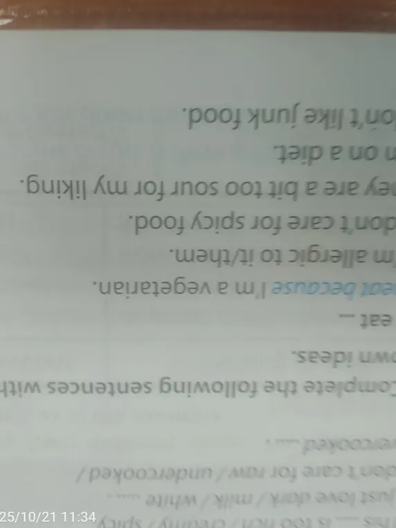 Заполни предложения, используя свои идеи.