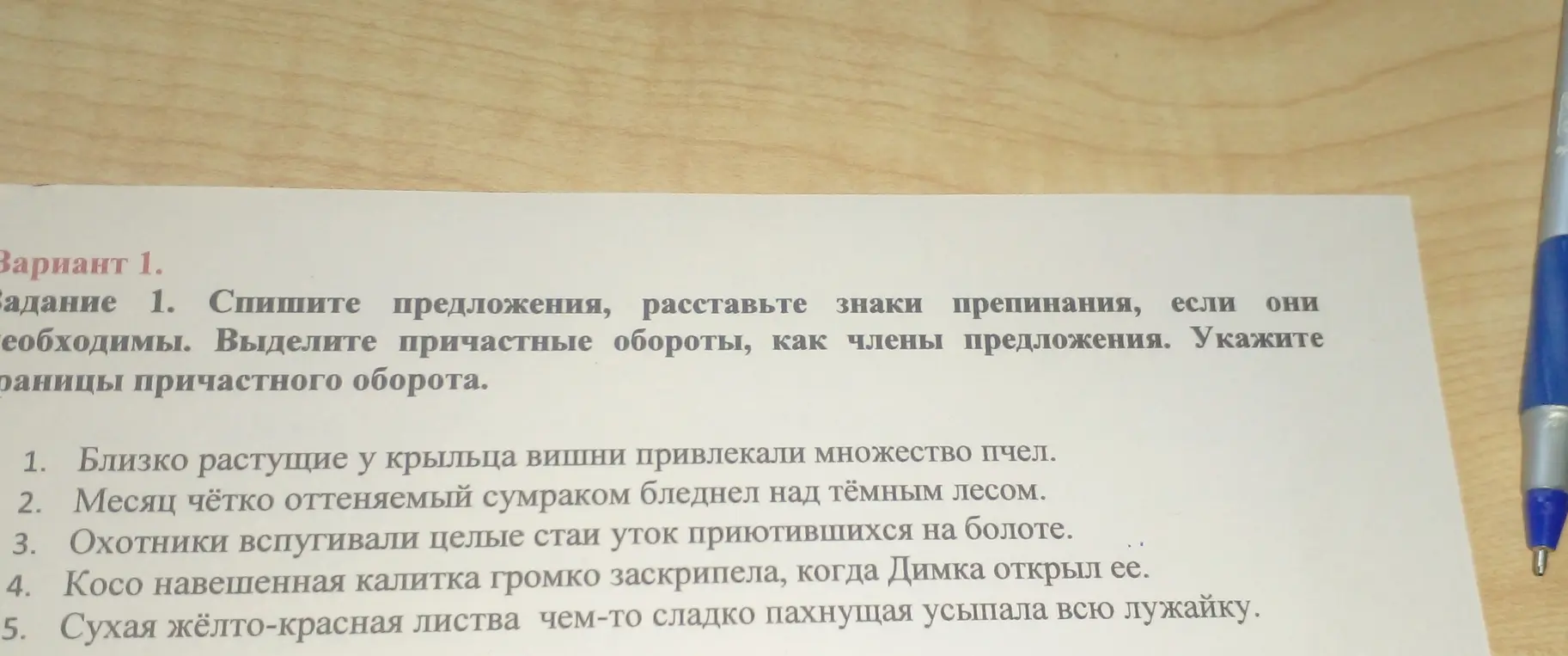 Спиши предложения, расставь знаки препинания, выдели причастные обороты как члены предложения и укажи границы причастного оборота.