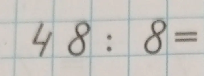 Выполни деление 48 на 8.