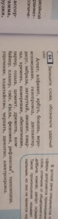 Запиши слова, обозначь ударный.