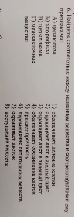 Найди соответствие между названием вещества и соответствующими ему признаками.