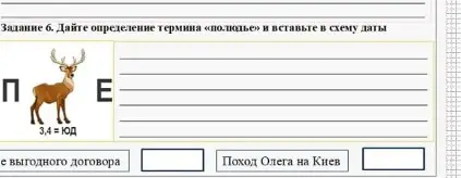 Дай определение термина «полюдье» и вставь в схему даты