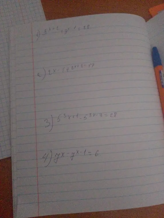 Реши уравнение $3^{x+1} + 3^{x-1} = 28$