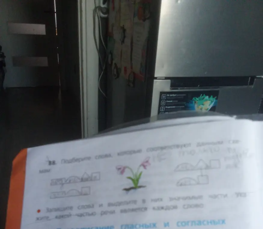 Подбери слова, которые соответствуют данным схемам, запиши слова и выдели в них значимые части, укажи, какой частью речи является каждое слово.