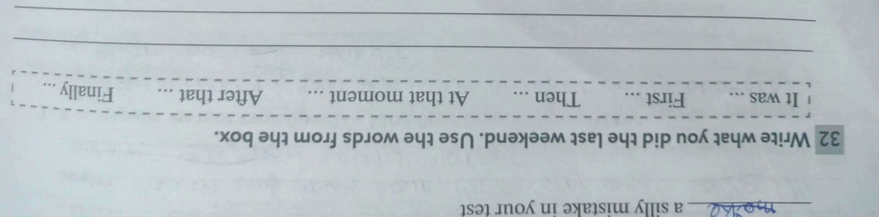 Напиши, что ты делал в прошлые выходные. Используй слова из рамки.