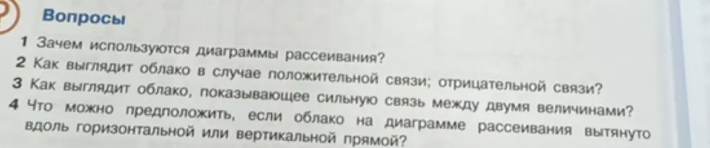 Зачем используются диаграммы рассеивания?