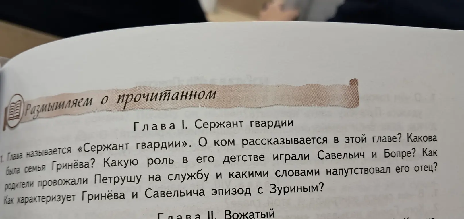 Ответь на вопросы к главе «Сержант гвардии»