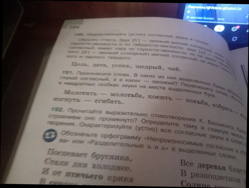 Произнеси слова. Определи, в каких выделенные буквы обозначают глухой согласный, а в каких – звонкий. Перепиши слова, обозначая в квадратных скобках звуки на месте выделенных букв.
