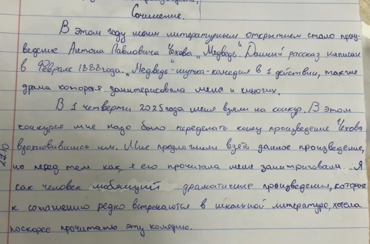 Проверь сочинение на ошибки