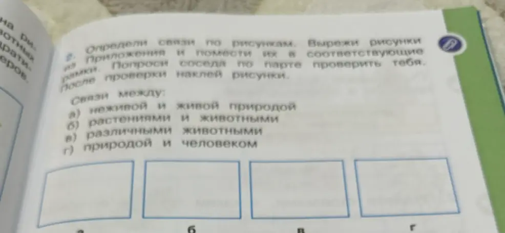 Определи связи по рисункам.