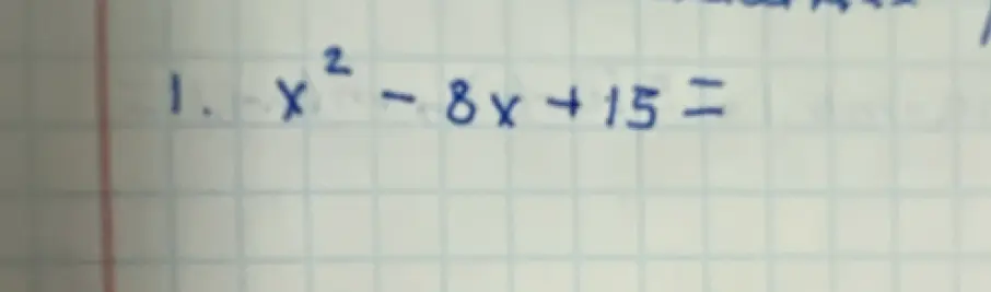 Реши уравнение x²-8x+15=0
