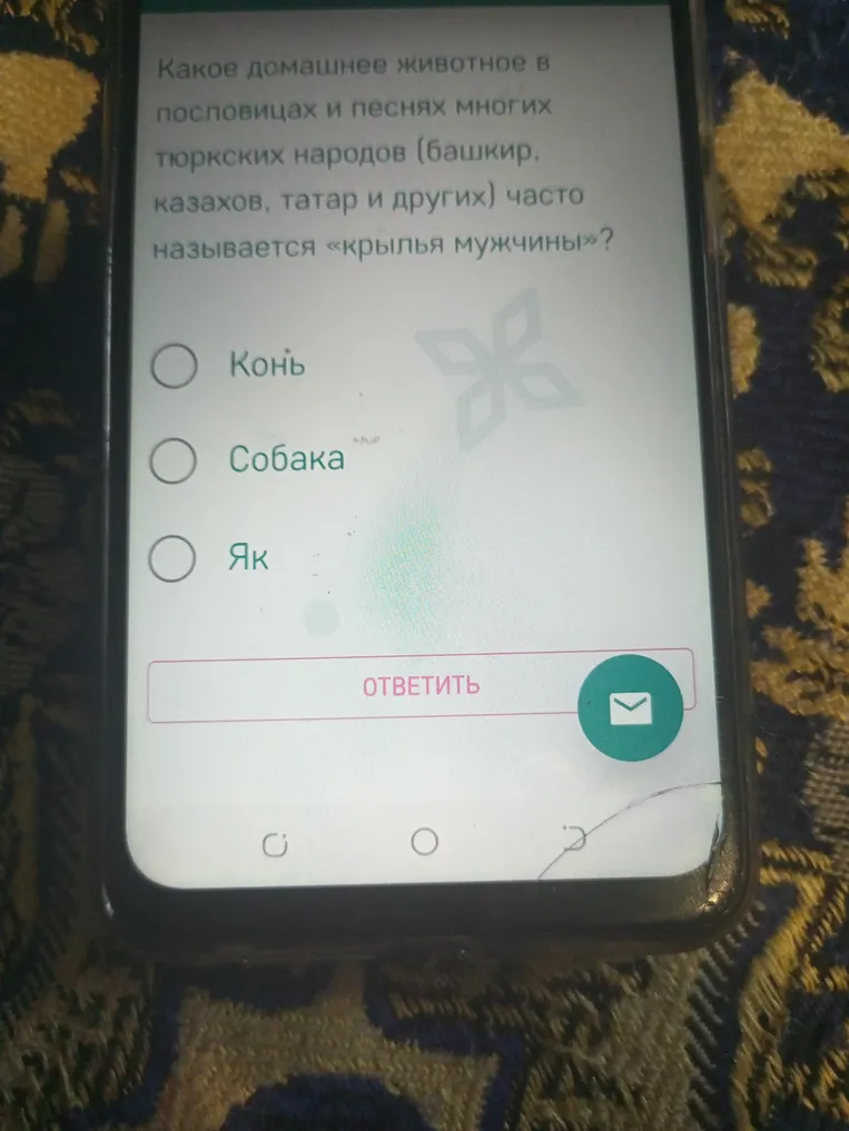 Ответь на вопрос: какое домашнее животное в пословицах и песнях многих тюркских народов (башкир, казахов, татар и других) часто называется «крылья мужчины»?