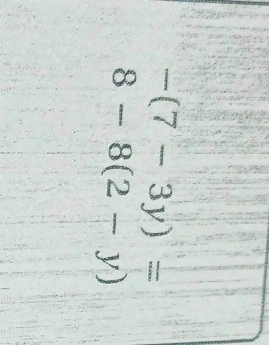 Реши уравнение $-(7-3y) = 8 - 8(2-y)$