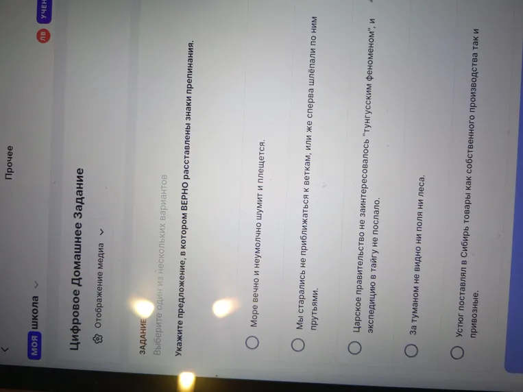 Укажи предложение, в котором верно расставлены знаки препинания.
